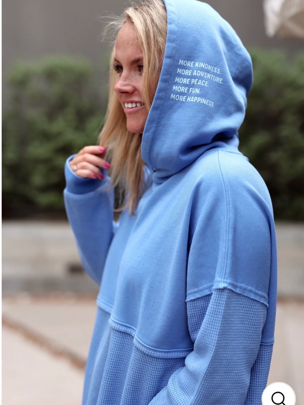 Jadelynn Brooke More Kindness Oversized Waffle Hoodie Size Medium